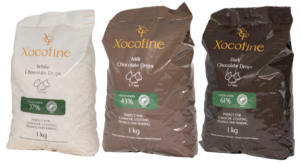 Xocofine suklaat nyt myös 1 kg pusseissa!